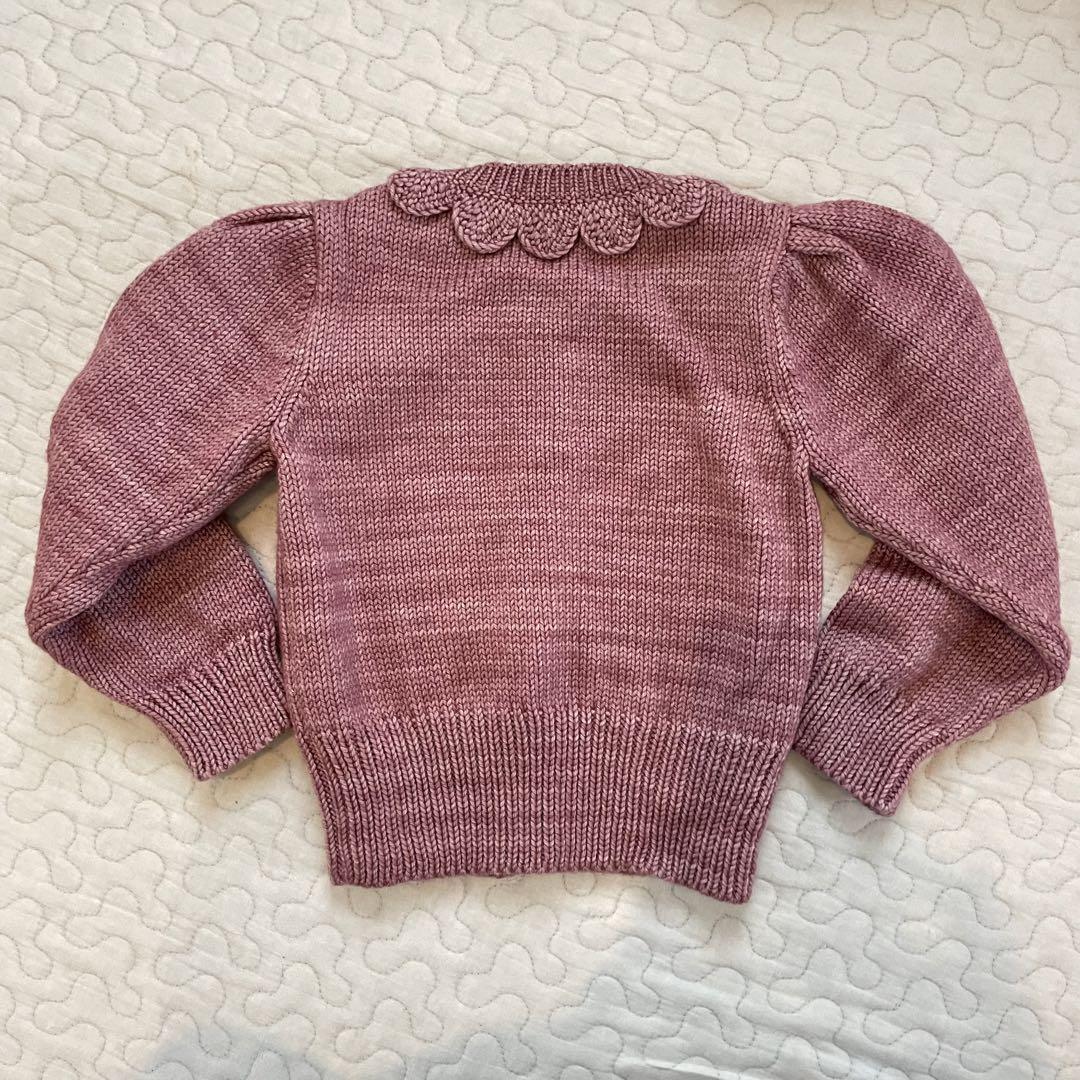 Misha&Puff ウールカーディガン 4-5y ピンクニット
