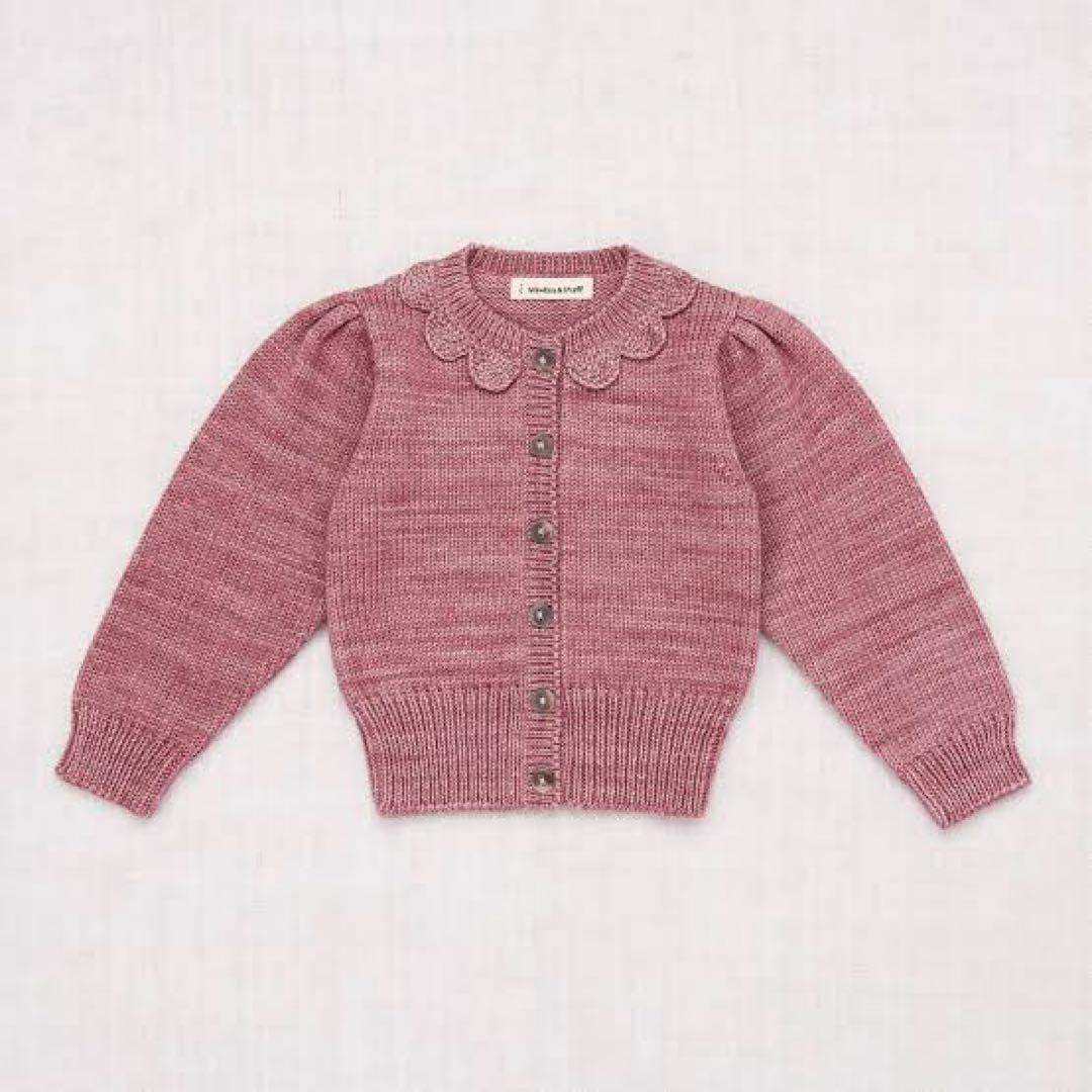 Misha&Puff ウールカーディガン 4-5y ピンクニット