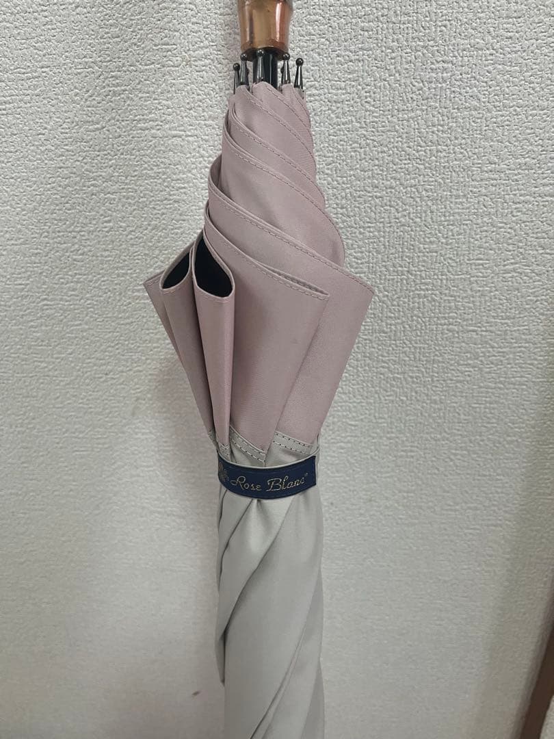 Rose Blance 長傘　グレージュ+ピンク