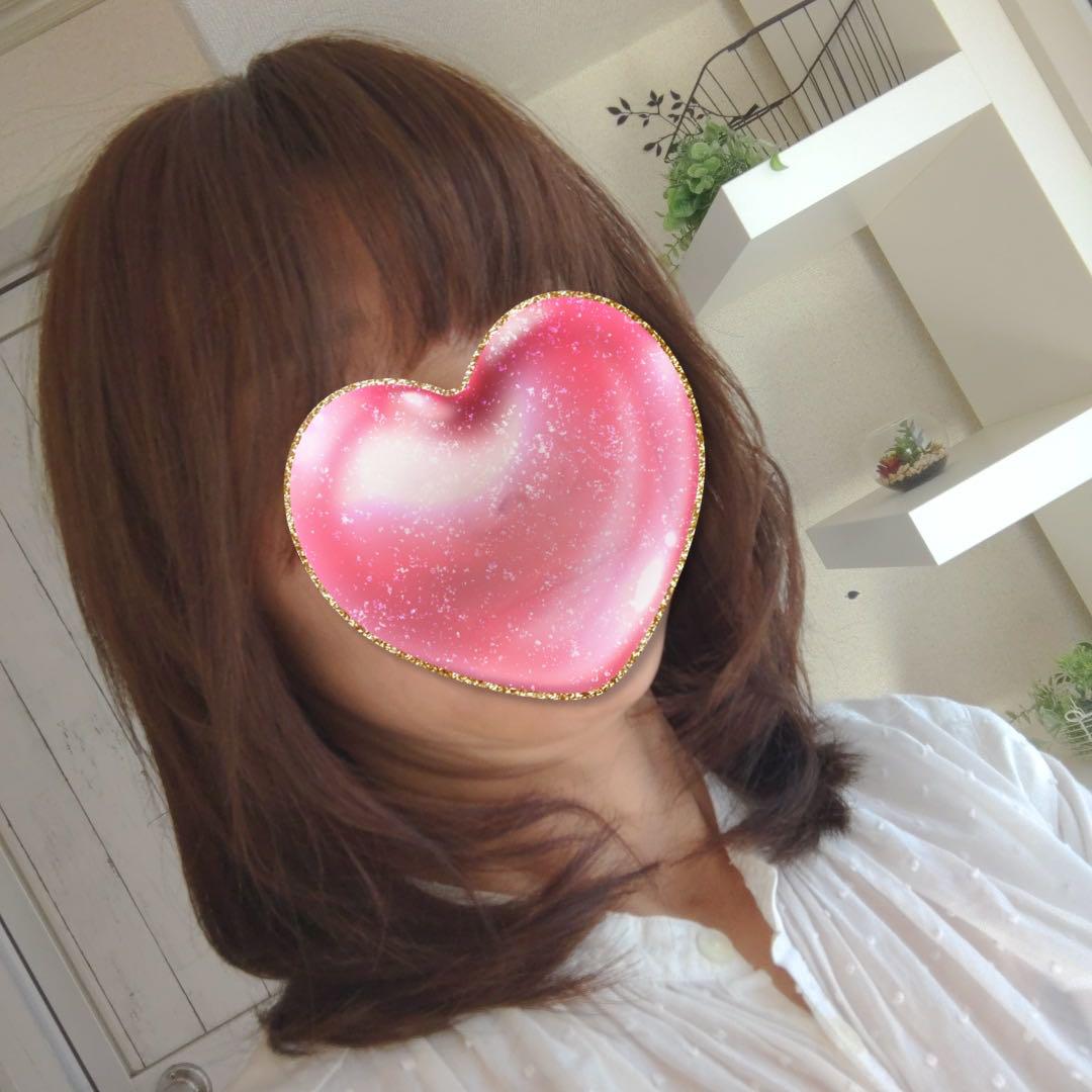 ★サラサラ人毛100%★レイヤー　ブラウン　後れ毛・うぶ毛カット済みフルウイッグ