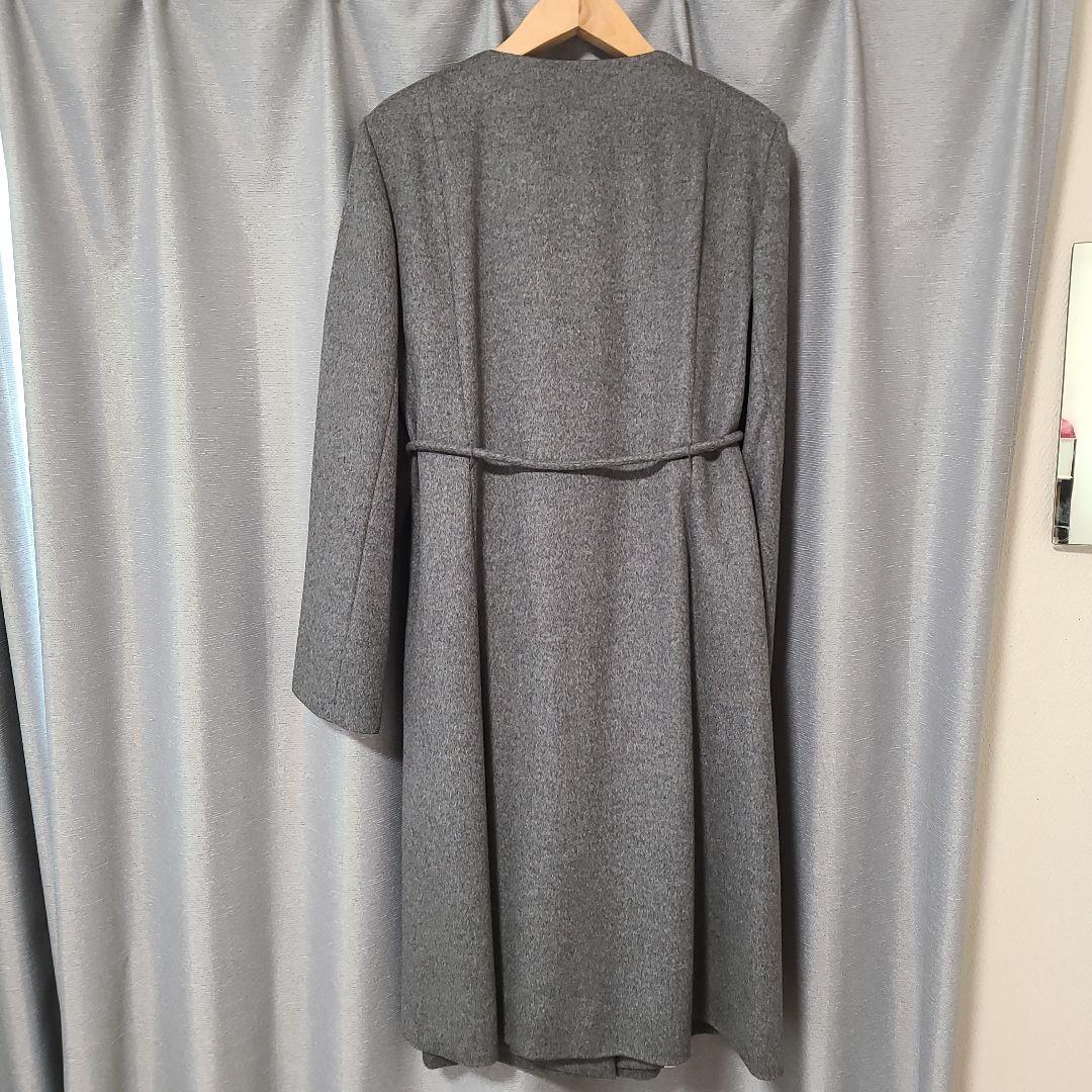 ノーカラーコート　カシミヤ100%　クレージュ