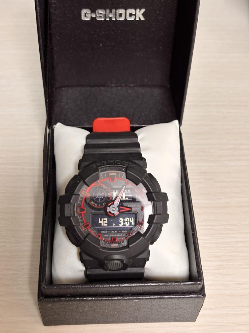 感謝の声続々！ デジタル腕時計 G-SHOCK ブラック/レッド メルカリ - 時計