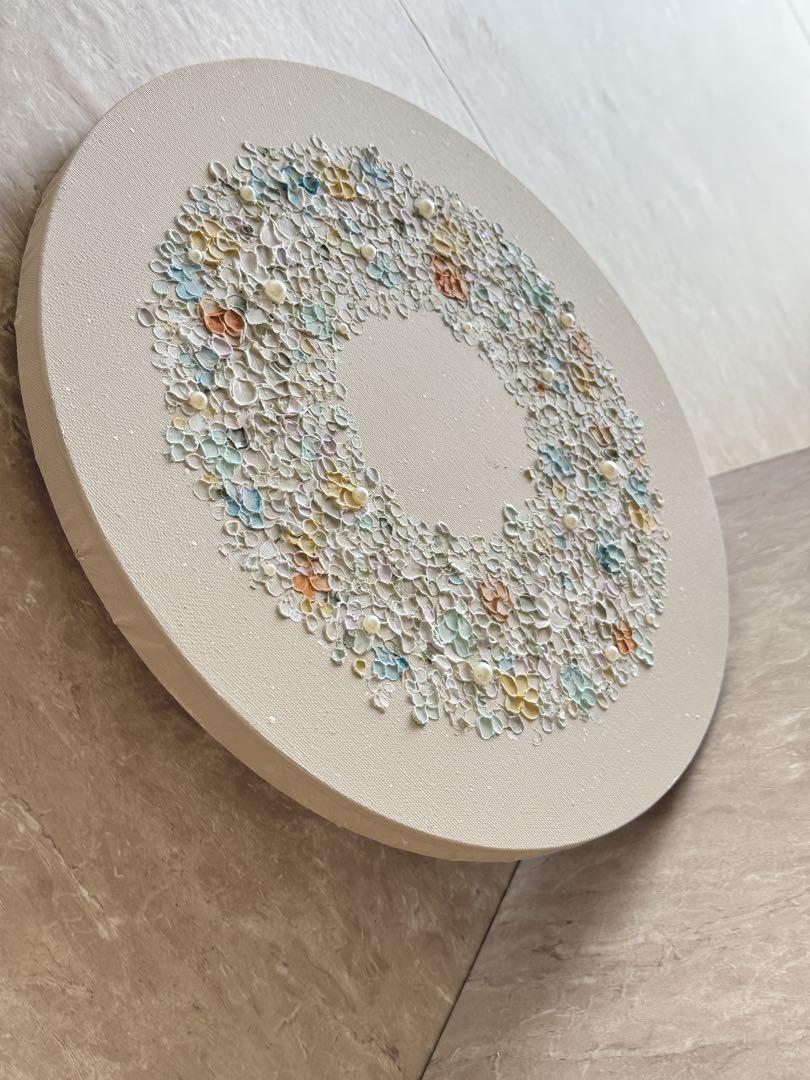 アクリル画テクスチャーアートno.960抽象画キャンバスアートパネル花の絵