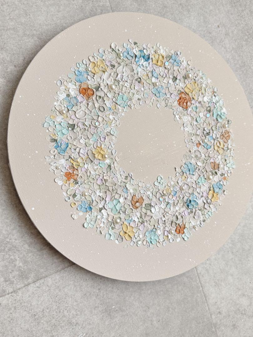 アクリル画テクスチャーアートno.960抽象画キャンバスアートパネル花の絵