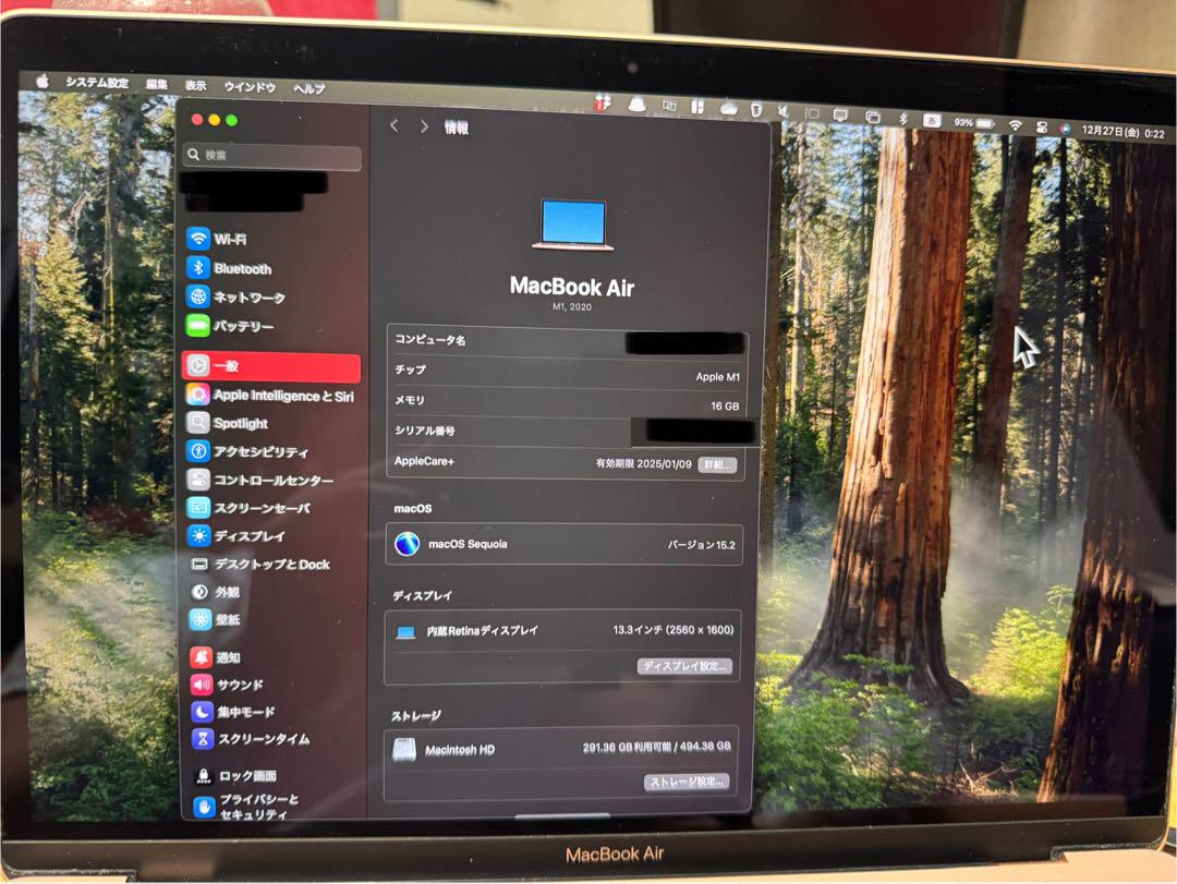 MacBook Air メモリ16GB / SSD 512GB