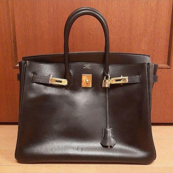 セール❗HERMES バーキン35ブラック ゴールド金具ボックスカーフ