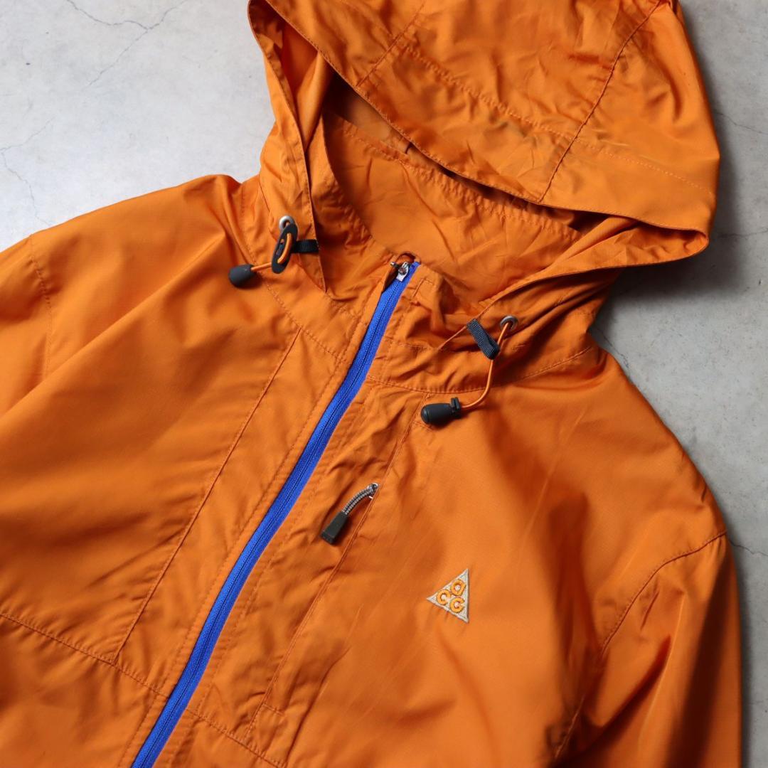 NIKE ナイキ ACG ナイロンジャケット ワンポイント オレンジ M