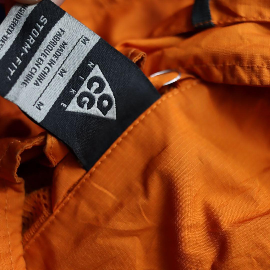 NIKE ナイキ ACG ナイロンジャケット ワンポイント オレンジ M
