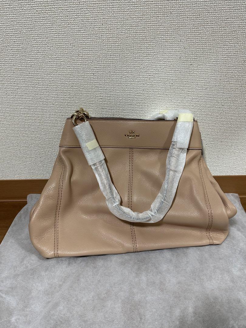 【新品】COACH コーチ ショルダーバッグ レザー ピンクベージュ 正規品