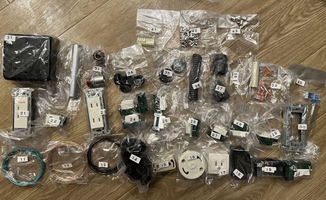 【新品】第二種電気工事士　教材・電線・パーツセット
