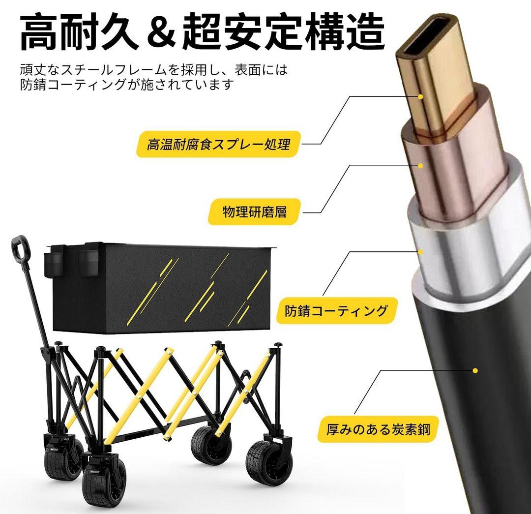 キャリーワゴン 大容量 耐荷重180KG キャリーカート キャンプカート 大型 キャリーワゴン 大容量 耐荷重180KG キャリーカート キャンプカート 大型
