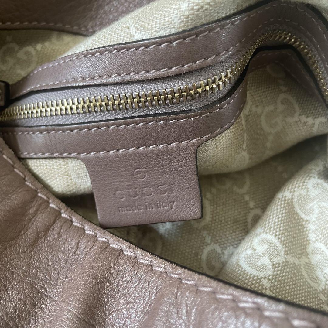お値下げしましたGUCCI編み込みハンドル　内側GGキャンパス　ショルダーバッグ