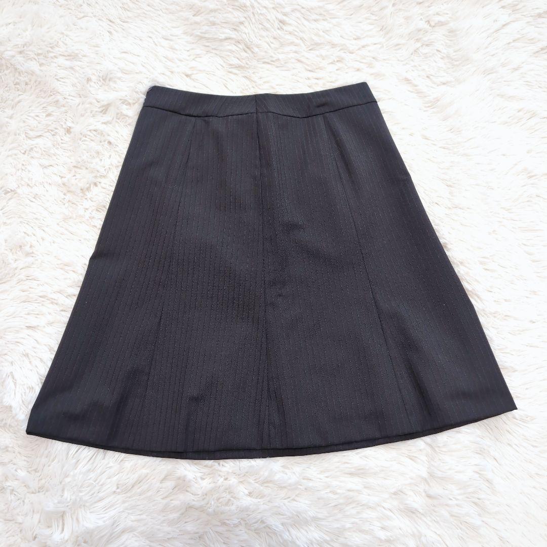 洋服の青山　プレシャス スカートスーツ 11号　佐々木希　ブラック　ストライプ