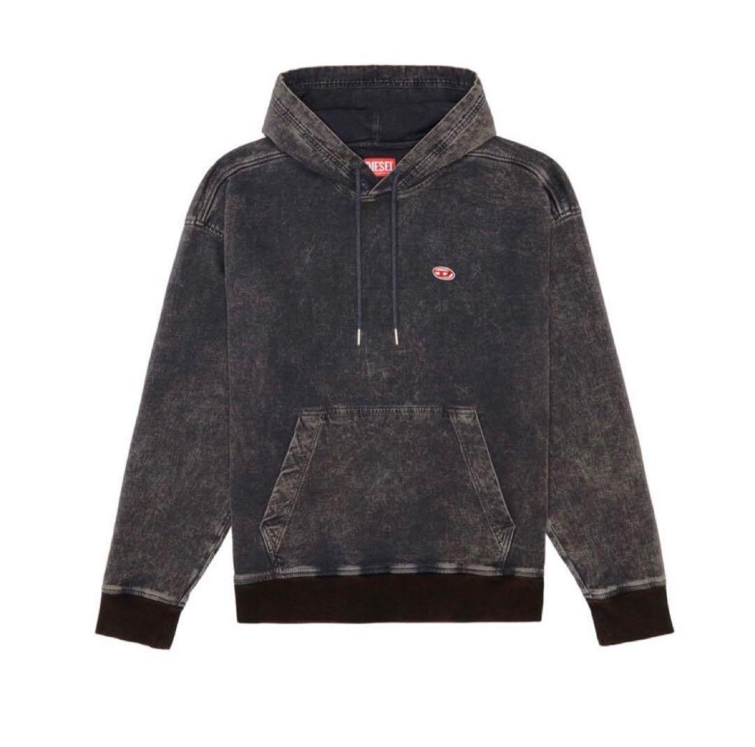 DIESEL D-Um-Rib Track Denim Hoodie