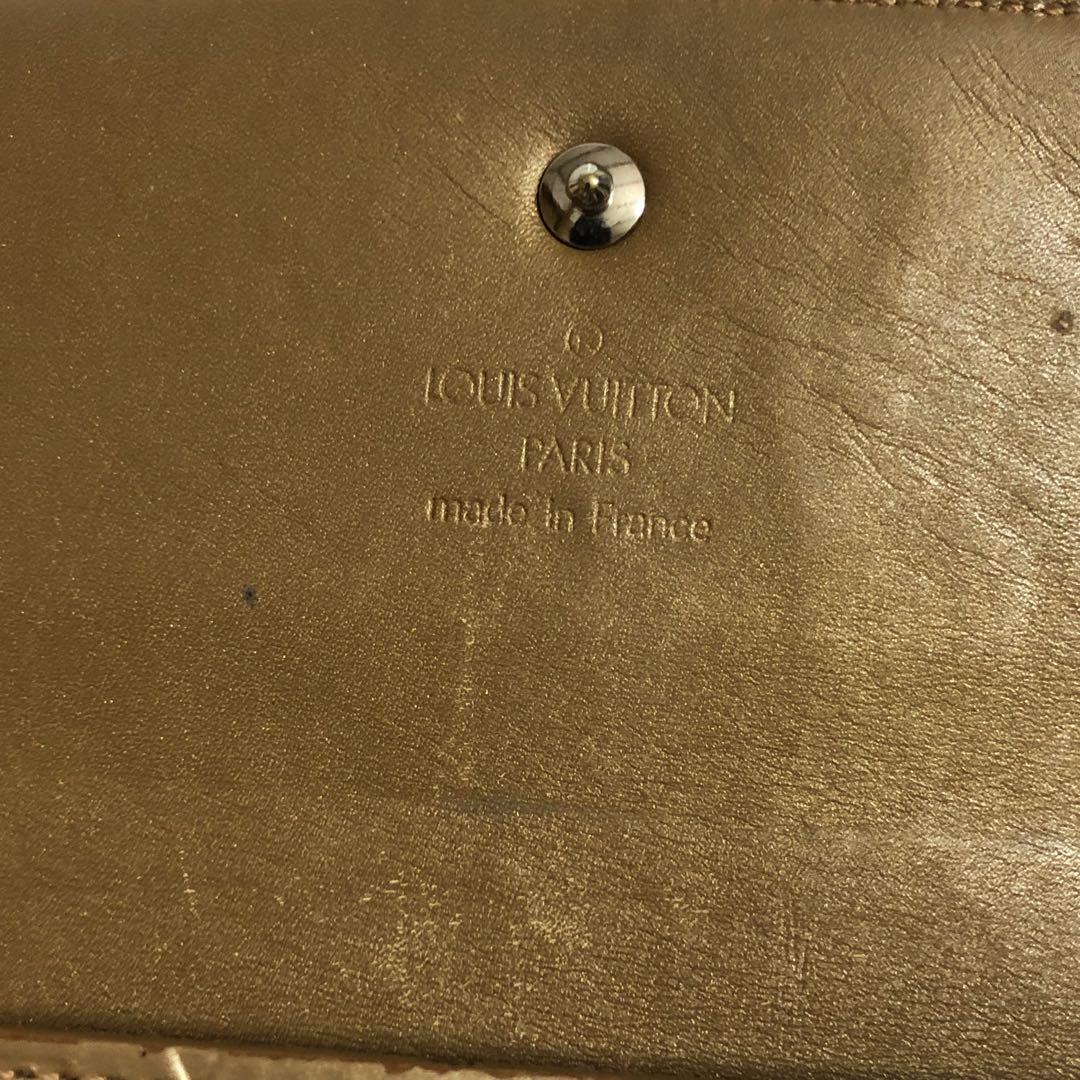 Louis Vuitton ヴィトン ベージュ ゴールド 三つ折り財布