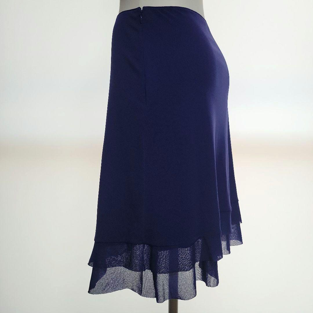 美品 VIVIENNE TAM ひざ丈 フレアスカート 0 ネイビー - メルカリ