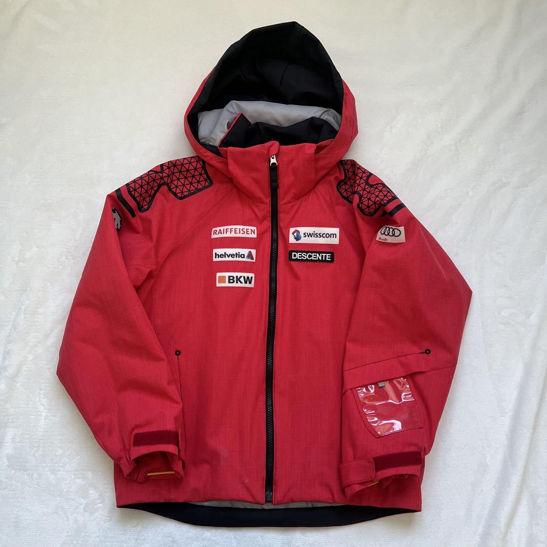 DESCENTE デサント スキーウェア 上下 赤×黒 140 スイスアルパイン