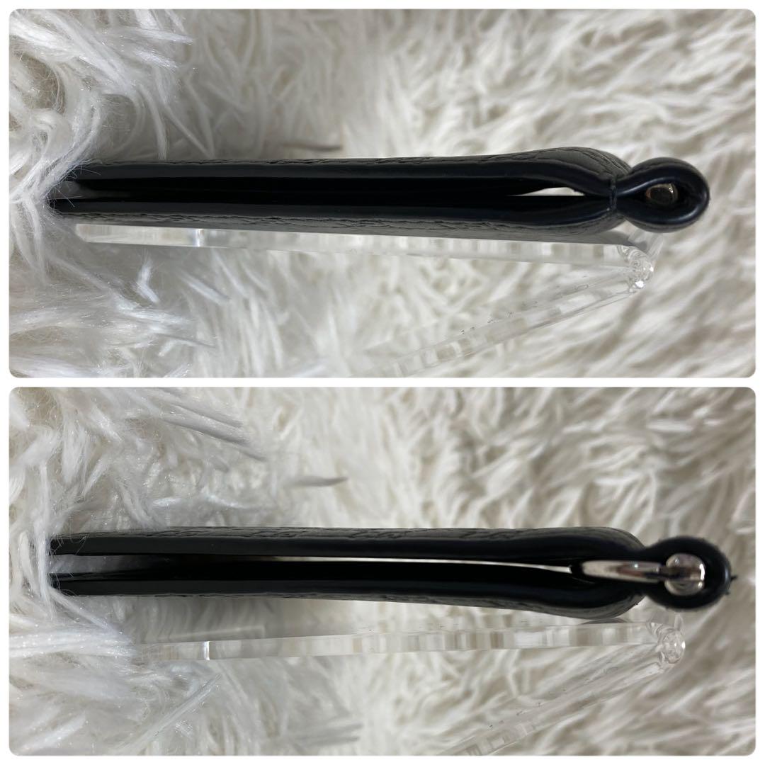 ✨美品✨グッチ GUCCI マネークリップ GG マイクロシマ レザー ブラック