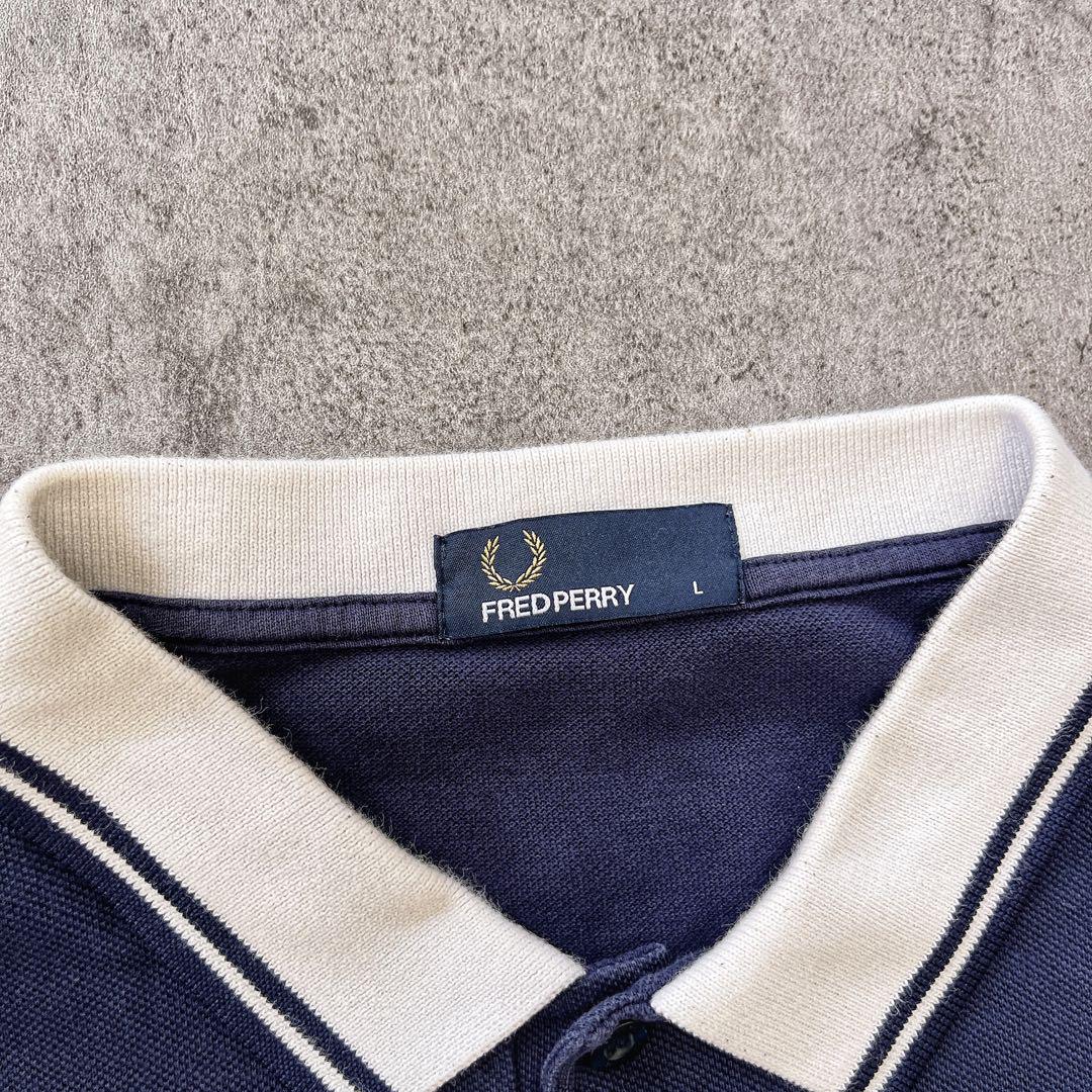 Fred Perry polo shirt フレッドペリー　ネイビーホワイト