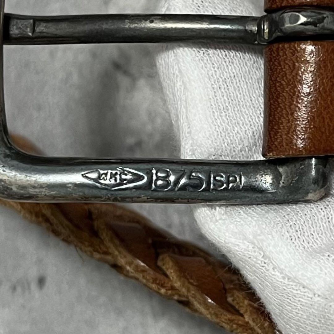 美品✨ Whitehouse Cox レザー メッシュ 本革ベルト 34