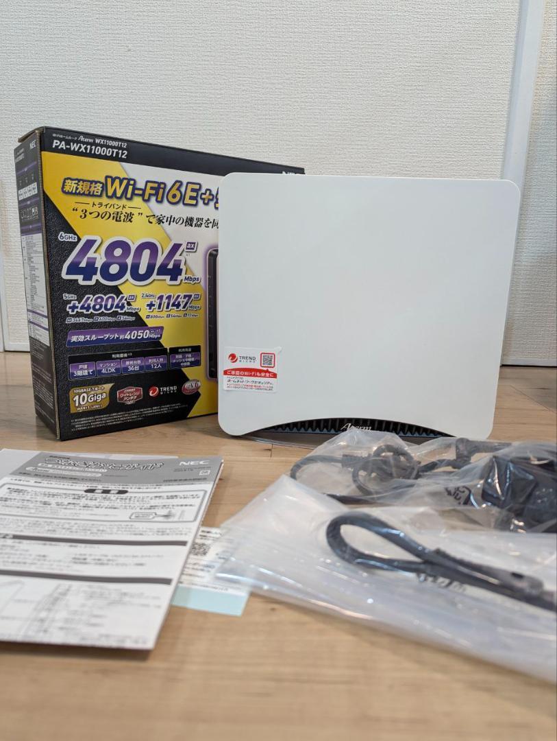 【美品】無線ルーター NEC Aterm PA-WX11000T12 有線10g