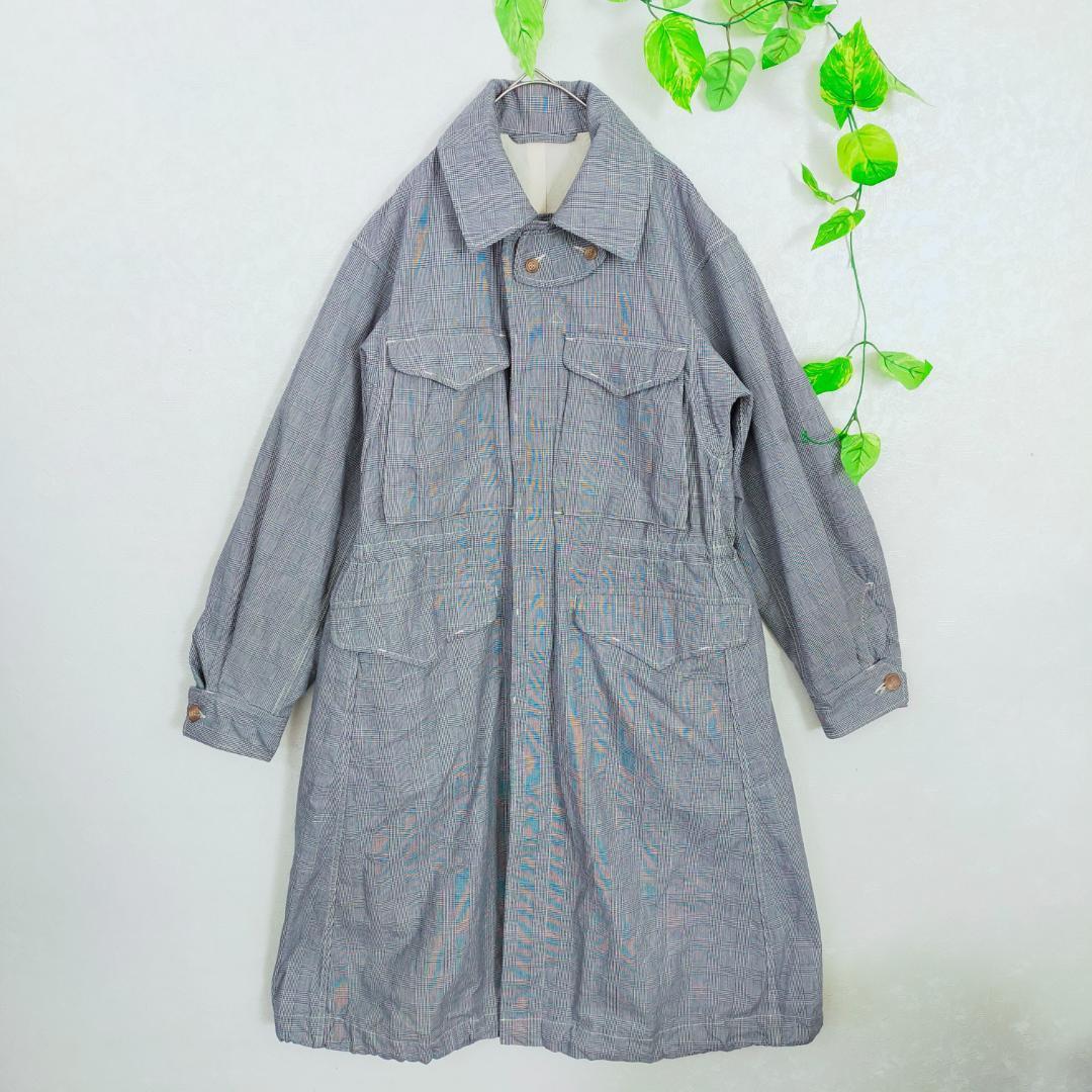 【45R】コート おしゃれ グレンチェック 人気 グレー M レディース 【45R】コート おしゃれ グレンチェック 人気 グレー M レディース