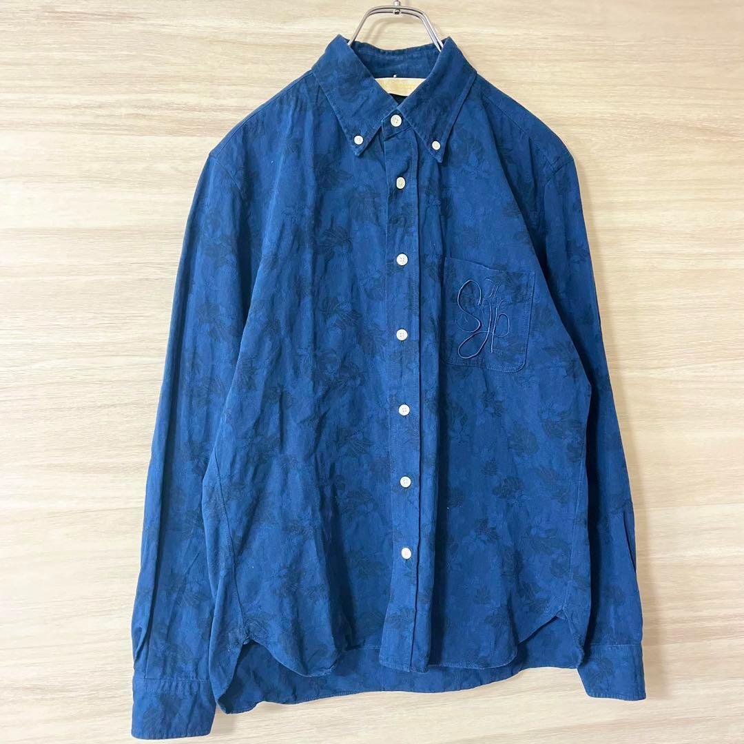 The Stylist Japan B.D SHIRT大久保 篤志 総柄 刺繍 The Stylist Japan B.D SHIRT大久保 篤志 総柄 刺繍