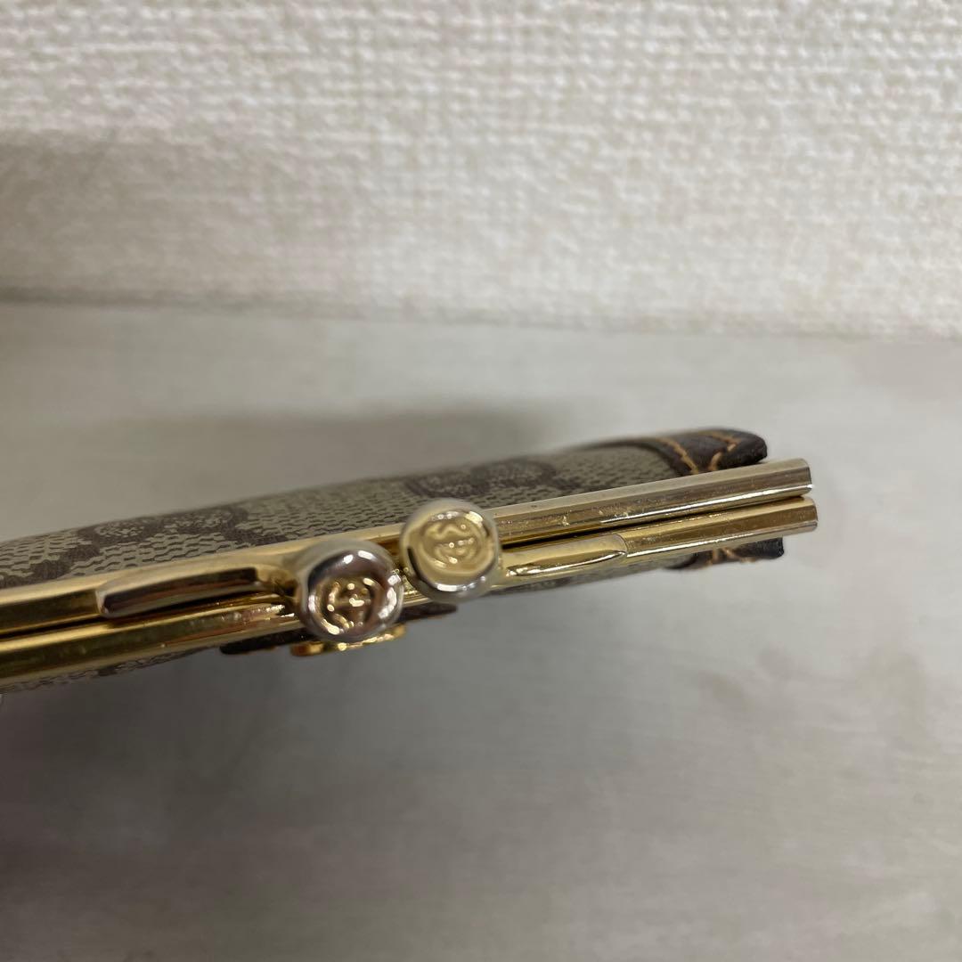 GUCCI コインケース　レザー　ブラウン　総柄