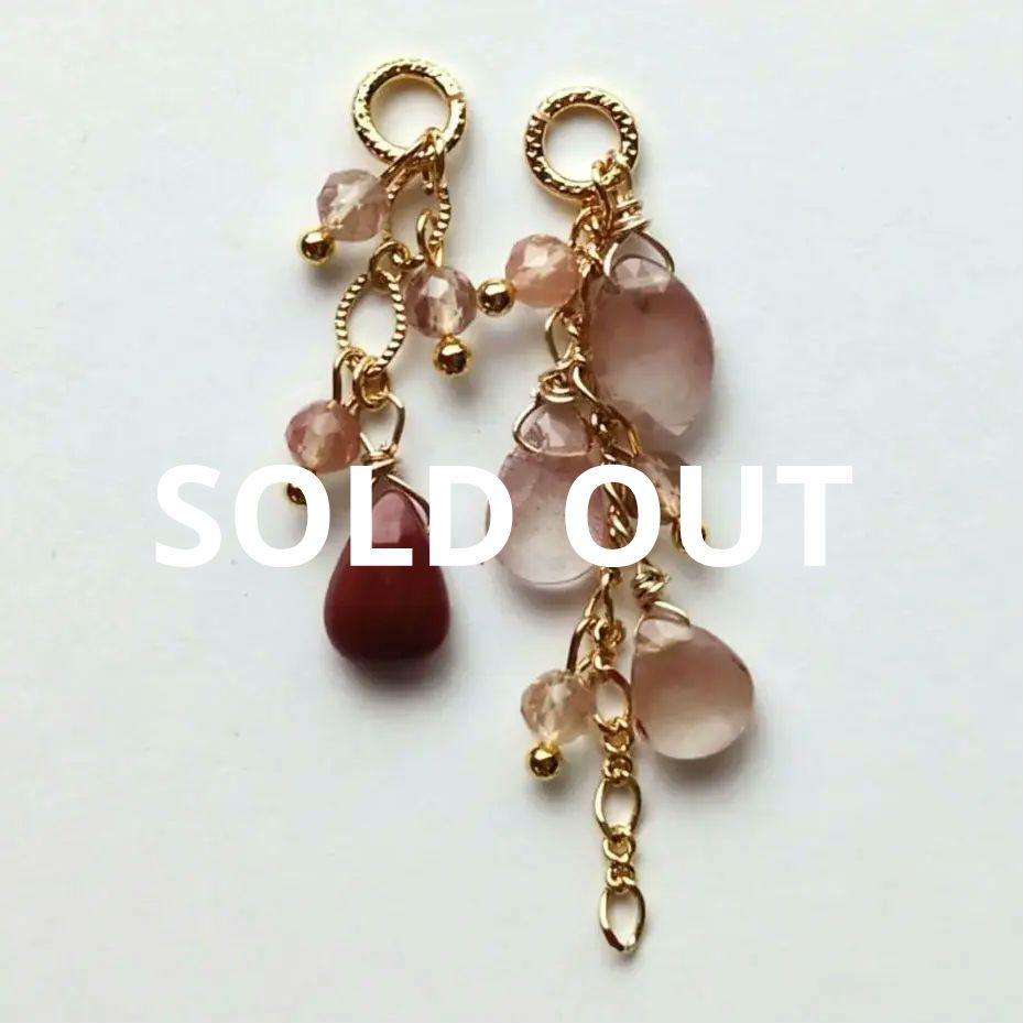 【現品のみ】宝石質アンデシン✻ペアシェイプ♡チャーム(ゴールド)♡天然石