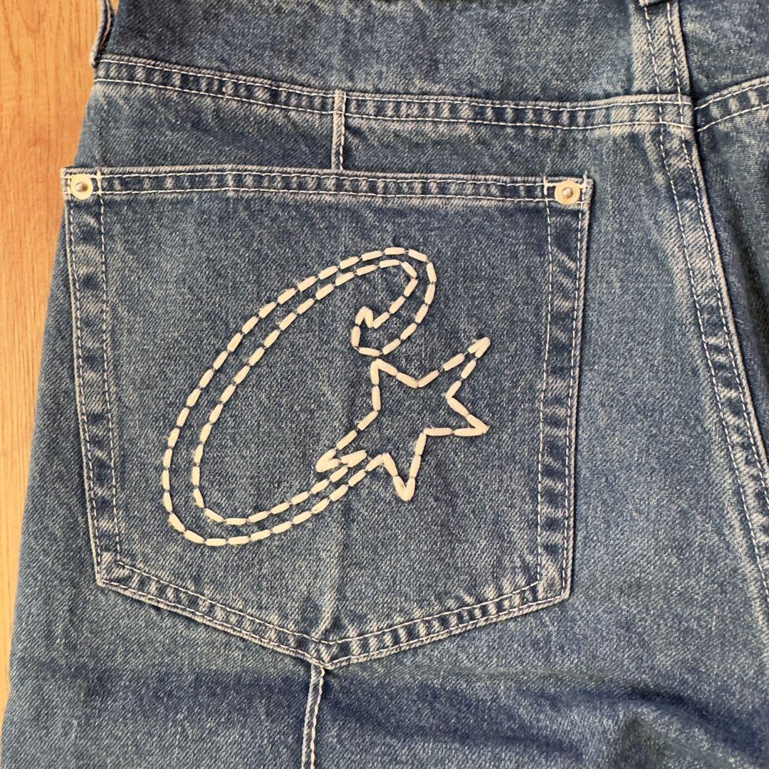 パンツ Corteiz C-Star Denim Jorts Faded Blue M
