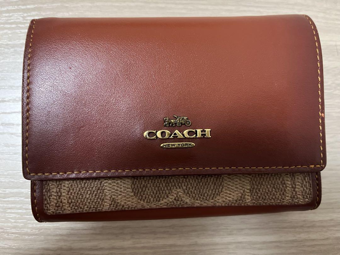 COACH 二つ折り財布 ブラウン