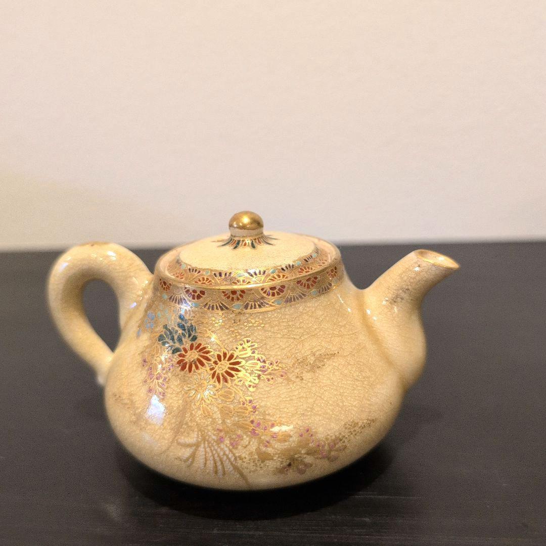 薩摩焼 陶弘山 煎茶器揃い 明治時代 薩摩焼 陶弘山 煎茶器揃い 明治時代