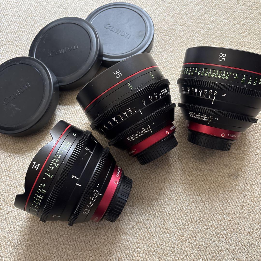 CANON シネマレンズ CN-E 14mm/35mm/85mm セット