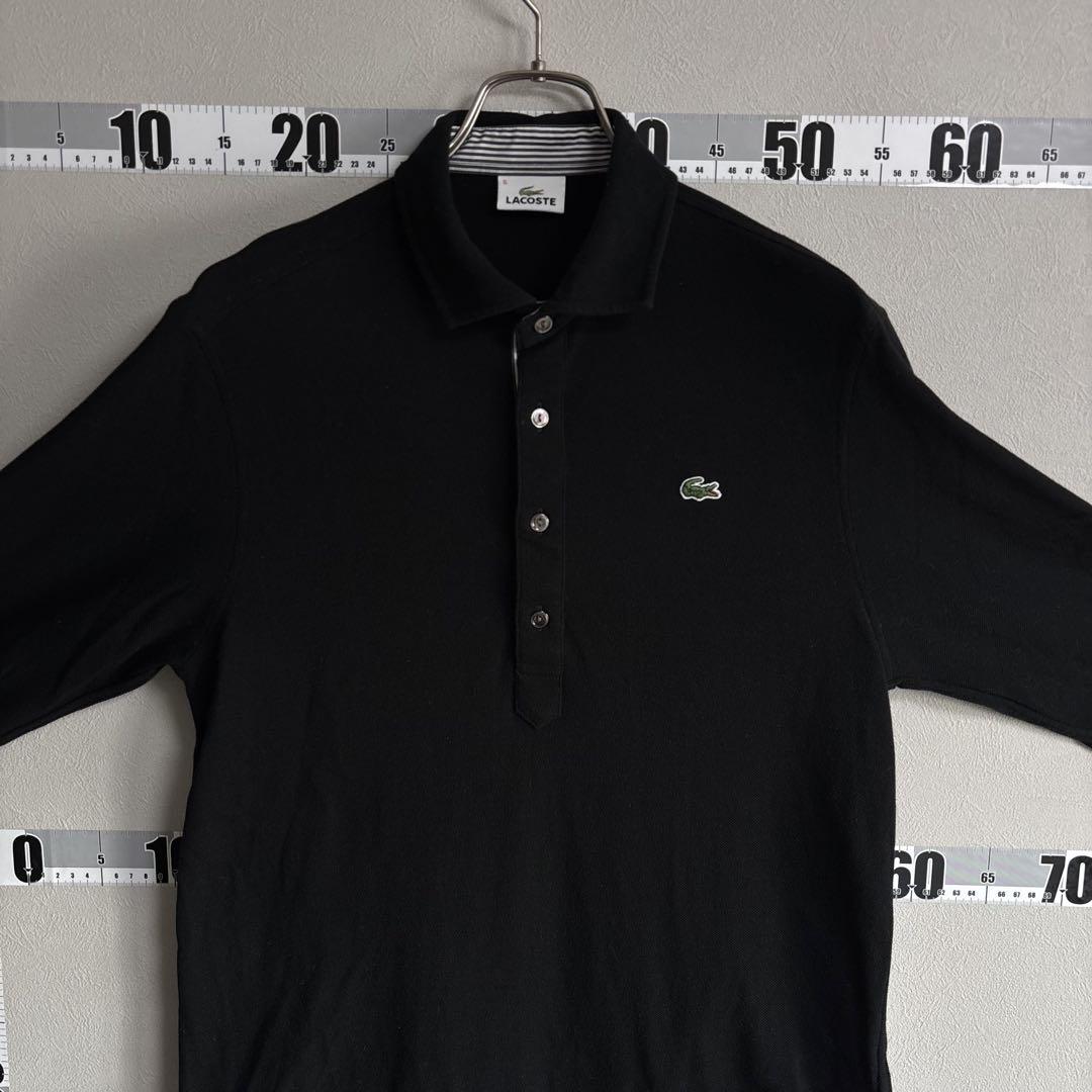 LACOSTE ラコステ 7部丈ポロシャツ Tシャツ 5 XL相当 黒 ブラック