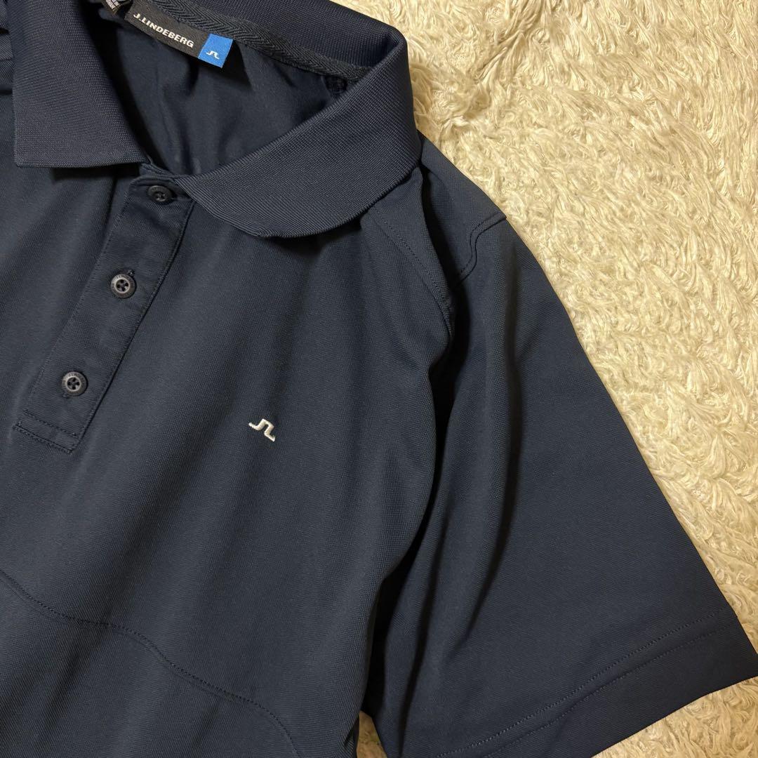 J.Lindeberg ネイビー ポロシャツ 迷彩 ゴルフ ウェア