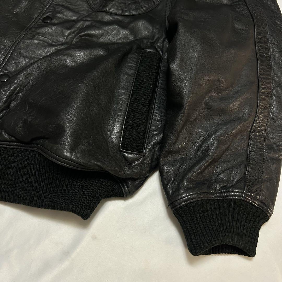 80s I.S ISSEY MIYAKE レザーボンバージャケット