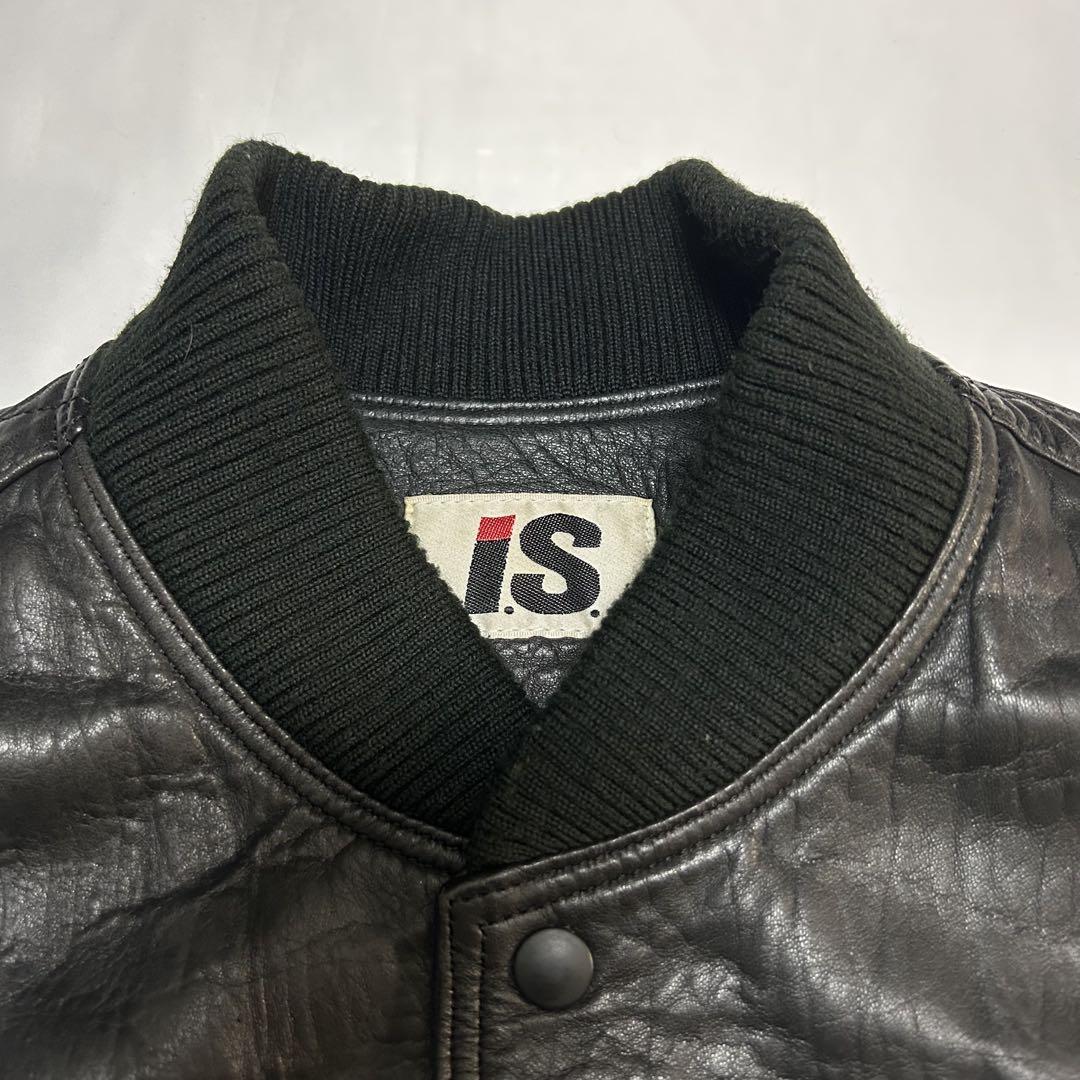 80s I.S ISSEY MIYAKE レザーボンバージャケット