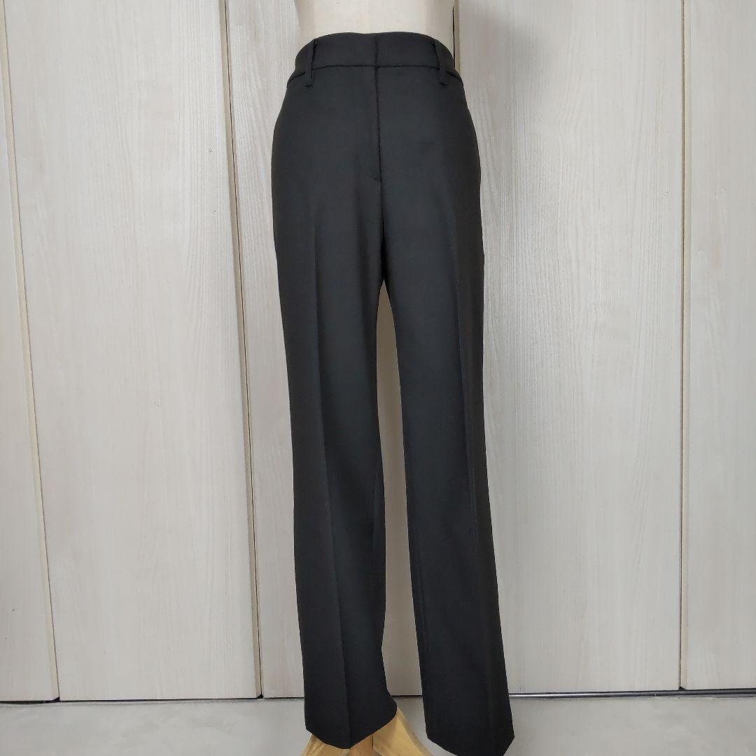 【美品】プラステ ノーカラー セットアップ S ブラックグレー パンツスーツ