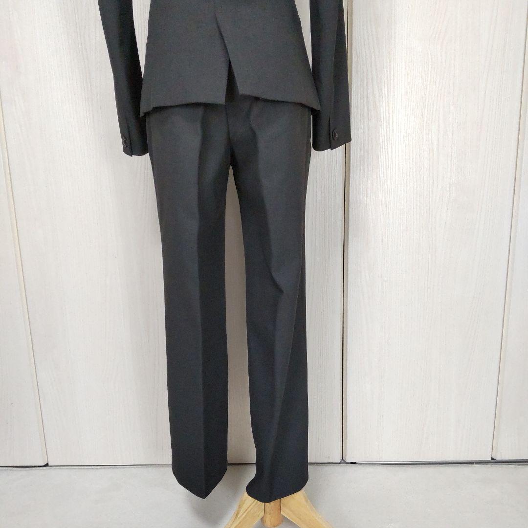 【美品】プラステ ノーカラー セットアップ S ブラックグレー パンツスーツ