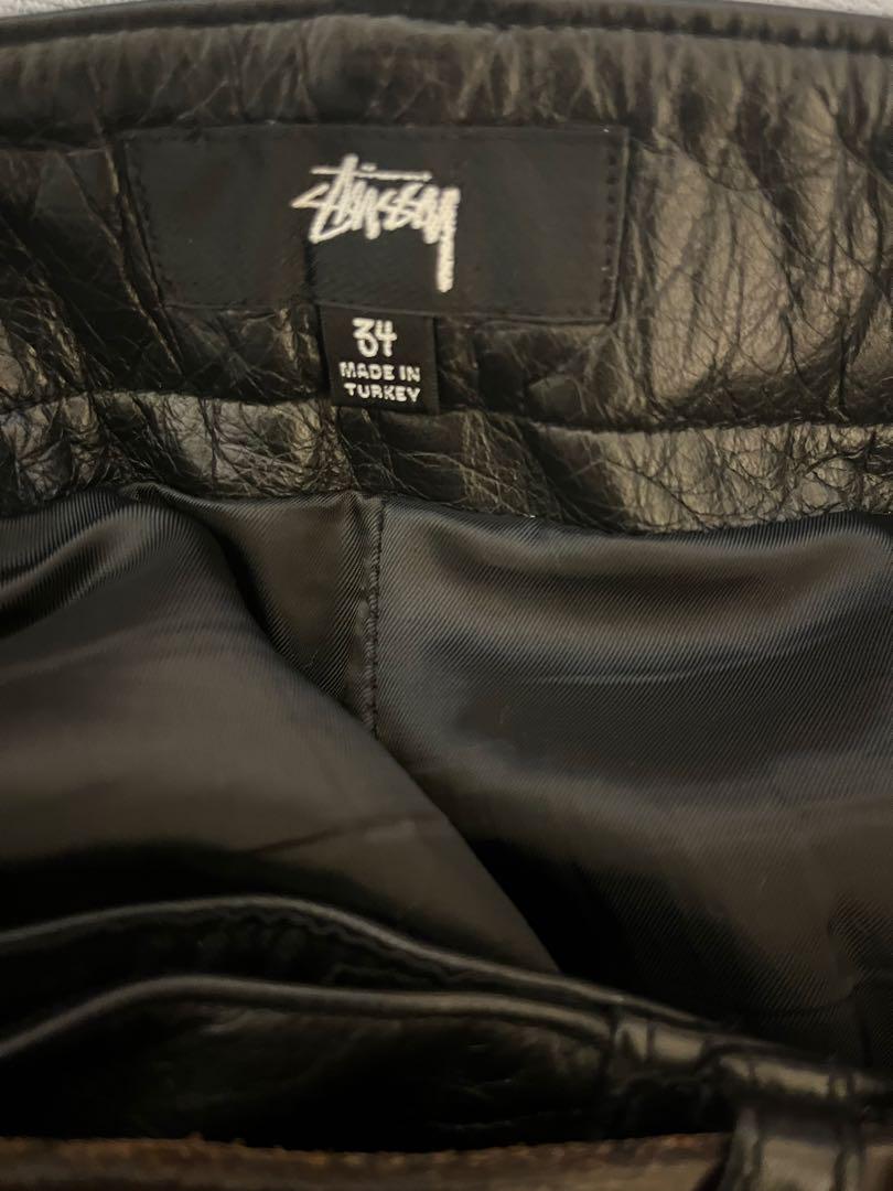 パンツ STUSSY MILITARY CARGO LEATHER PANT Stussy Military Cargo Leather Pant Black Men's - SS24 - US