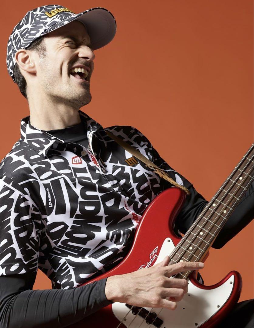 LOUDMOUTH ラウドマウス　ゴルフ ポロシャツ　ブラック×ホワイト系　L