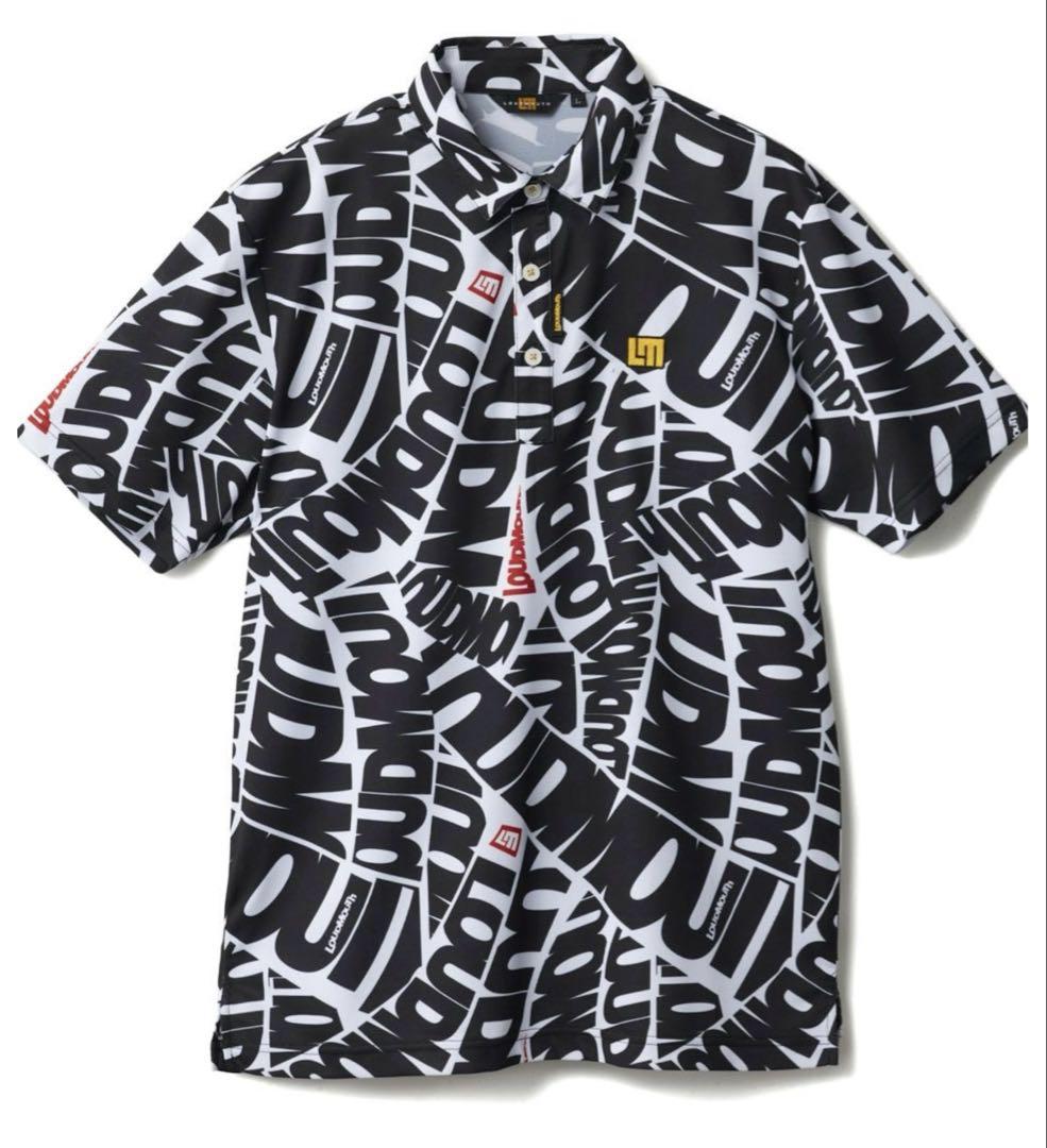LOUDMOUTH ラウドマウス　ゴルフ ポロシャツ　ブラック×ホワイト系　L