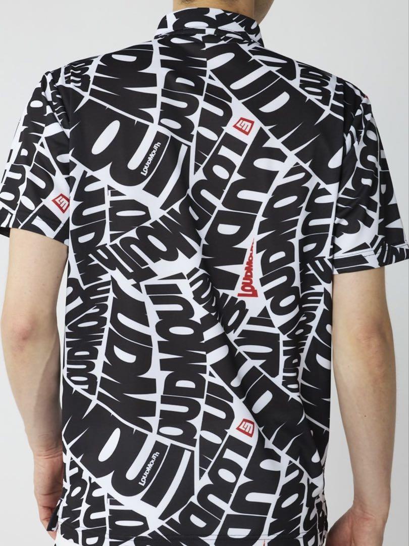 LOUDMOUTH ラウドマウス　ゴルフ ポロシャツ　ブラック×ホワイト系　L