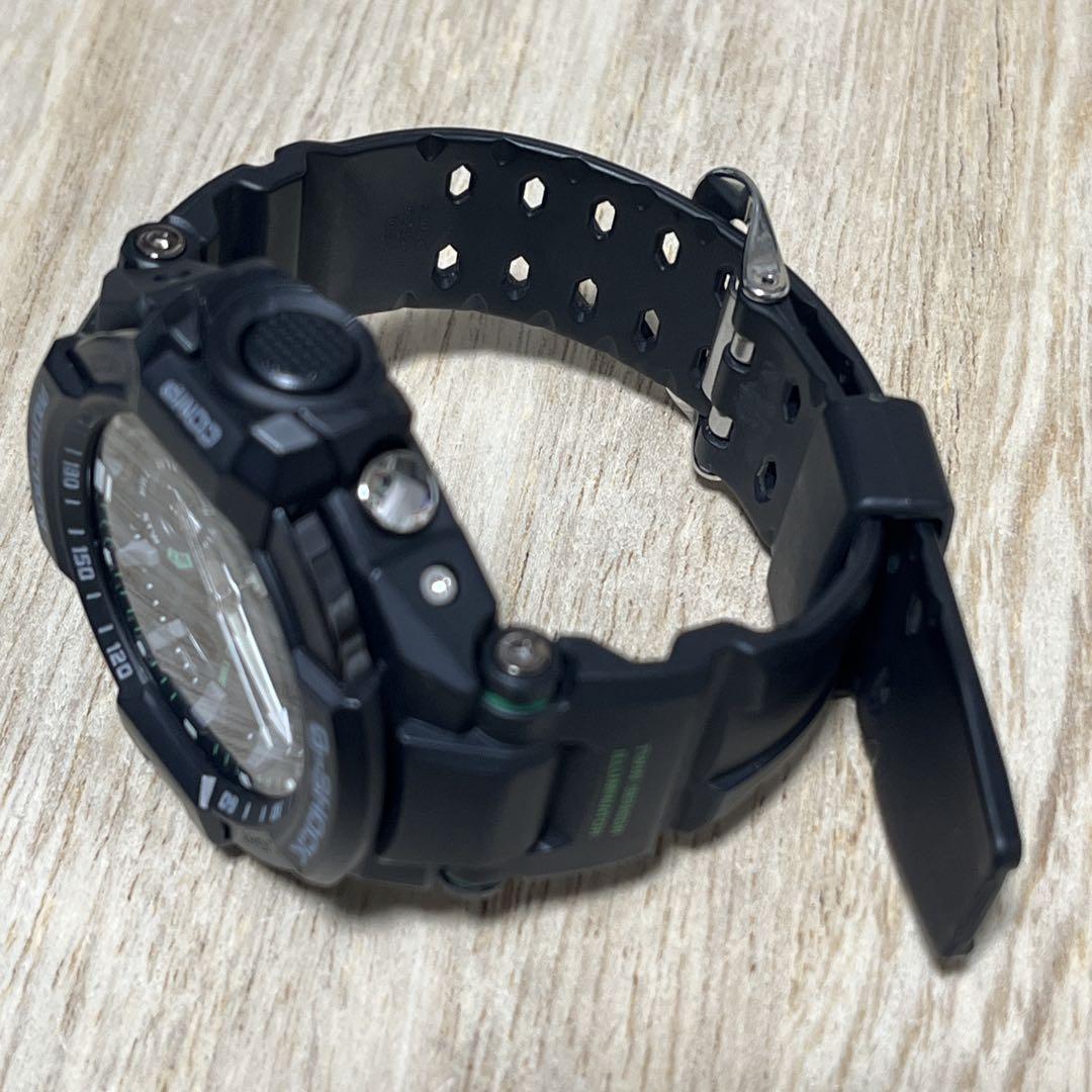 【良品】G-SHOCKグラビティマスターGA-1100アナデジブラック×グリーン