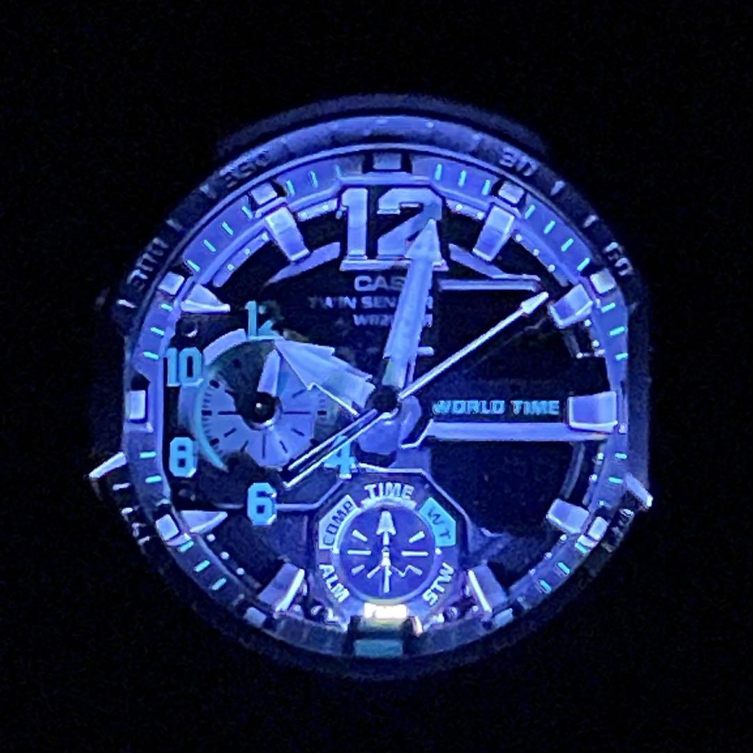 【良品】G-SHOCKグラビティマスターGA-1100アナデジブラック×グリーン