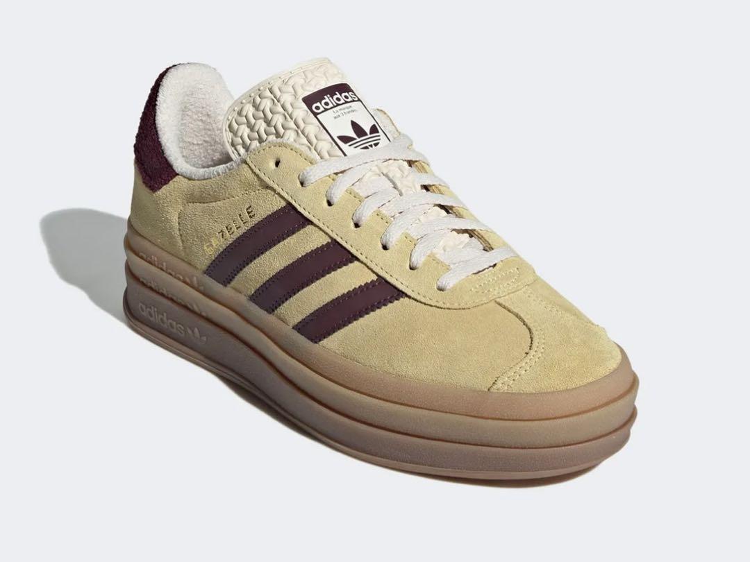 adidas スエード スニーカー ベージュ/ワイン