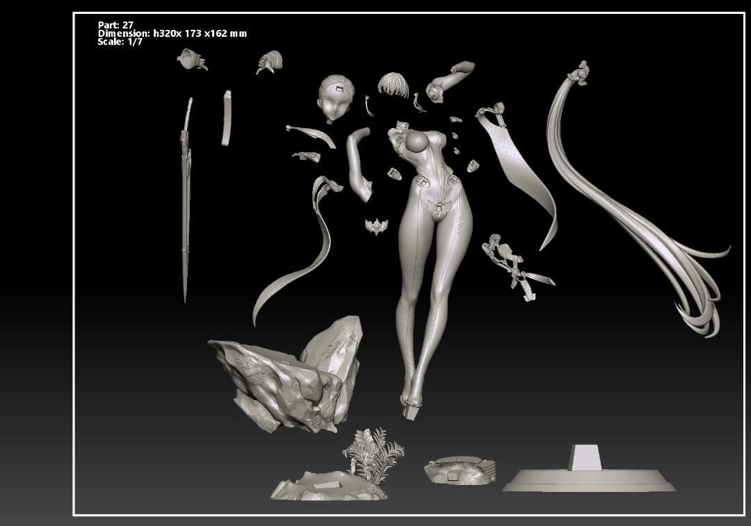 イヴ　ステラーブレイド　1/7 32ｃｍ　未塗装未組立　ガレージキット　ガレキ