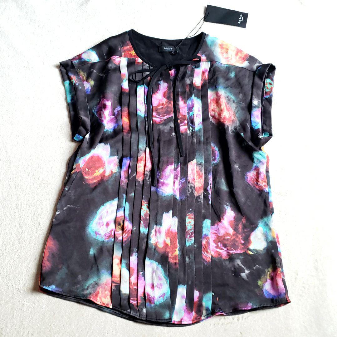 Paul Smith Black　花柄ブラウス　フレンチ袖　リボン　未使用