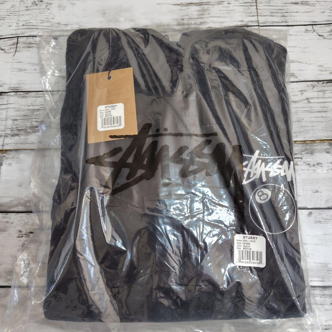 ステューシーMサイズ8ボール ZIP HOODIEパーカーstussyグレー STUSSY パーカー mサイズ Stussy 8ボール ブラックパーカー Mサイズ