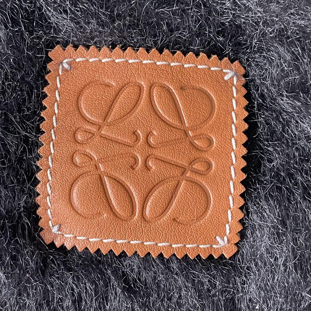✨️美品✨️ ロエベ LOEWE マフラー ウール モヘヤ アナグラム ブラック 黒
